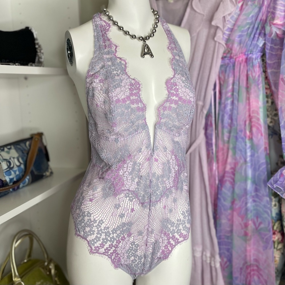 lavender lace teddy